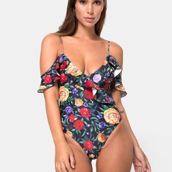 Motel rocks floral one piece bathing suit | size S | NWT - Picture 1 of 8